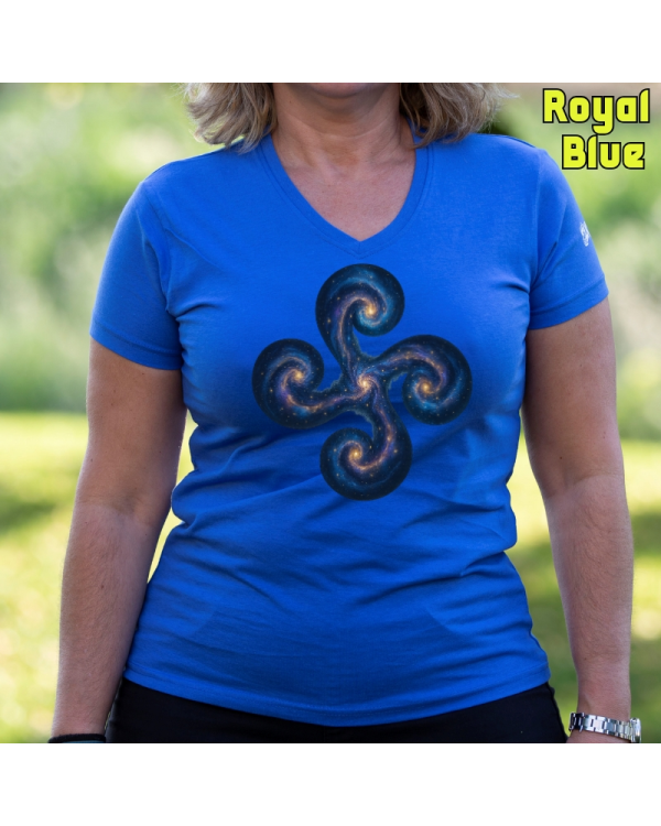 Emakume Kamiseta-Lauburu Galaxia RoyalBlue