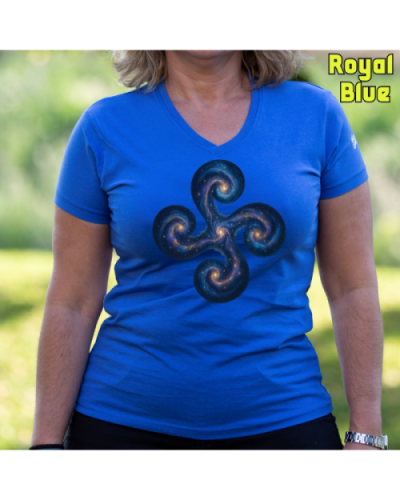 Emakume Kamiseta-Lauburu Galaxia RoyalBlue