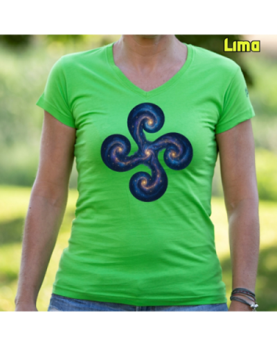 Emakume Kamiseta-Lauburu Galaxia Lima