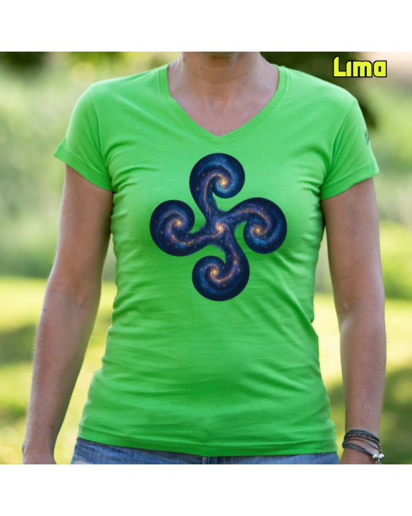 Emakume Kamiseta-Lauburu Galaxia Lima