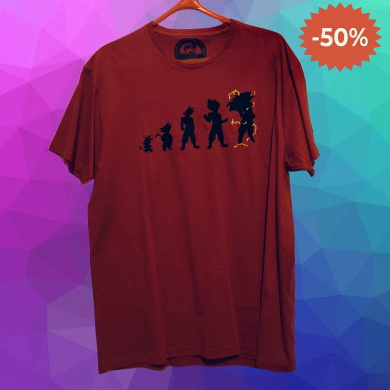 Camiseta Hombre Manga Corta EVOLUTION GOKU