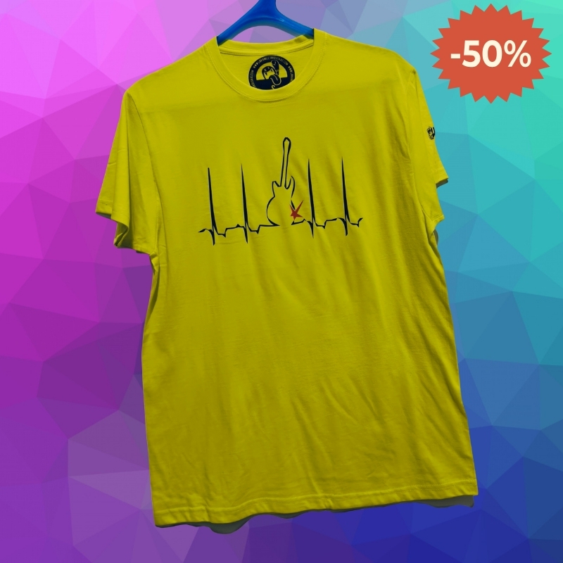 Camiseta Hombre Manga Corta Latido Rock And Roll