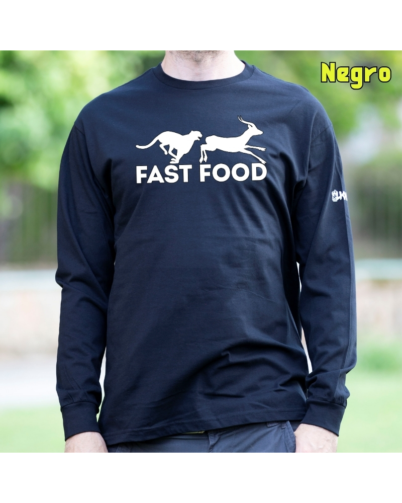 Fast Food - Camiseta Hombre Manga Larga