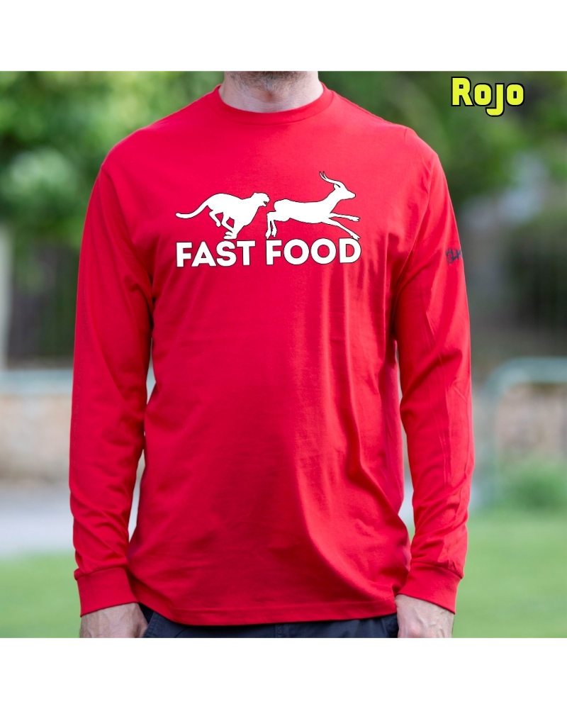 Fast Food - Camiseta Hombre Manga Larga