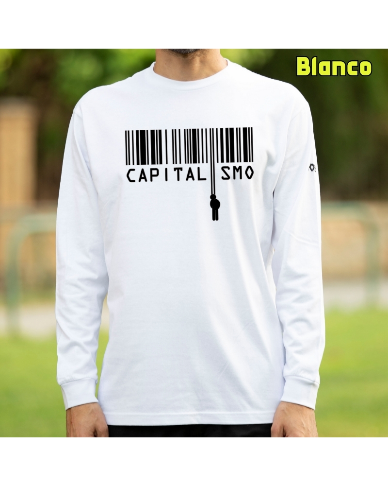 Capitalismo - Camiseta Hombre Manga Larga
