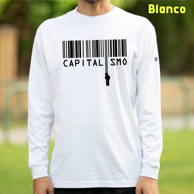 Capitalismo - Camiseta Hombre Manga Larga