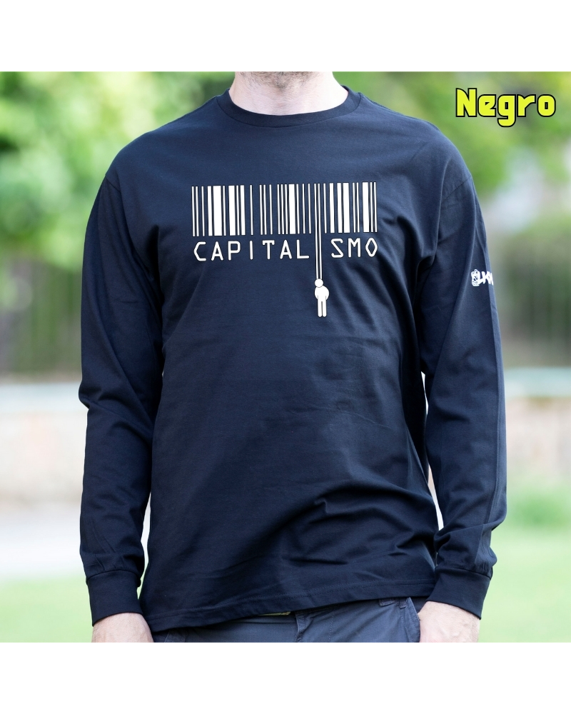 Camiseta Hombre Manga Larga - Capitalismo