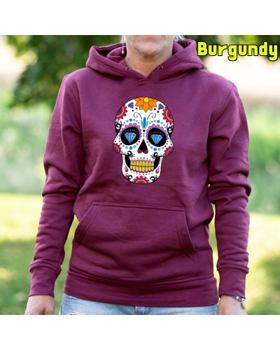 Sudadera mujer con capucha Mexican Skull