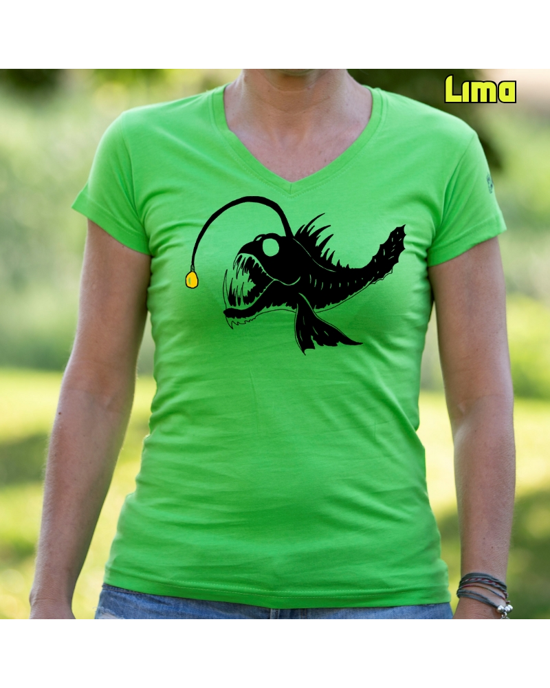 Camiseta Mujer Pez Abisal - Manga Corta