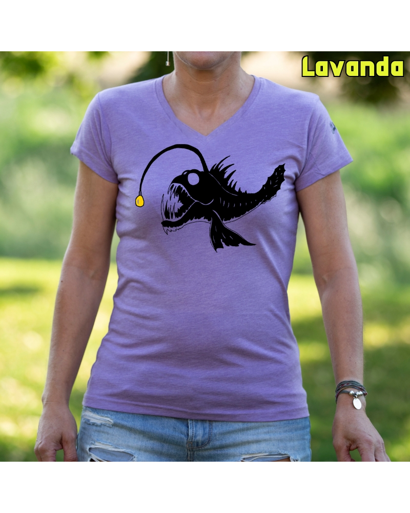 Camiseta Mujer Pez Abisal - Manga Corta