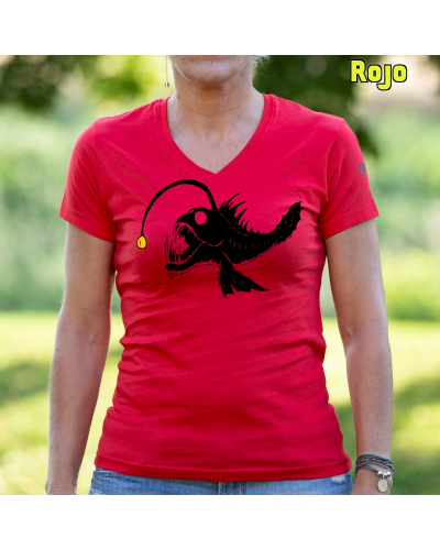 Pez Abisal - Camiseta Mujer Manga Corta
