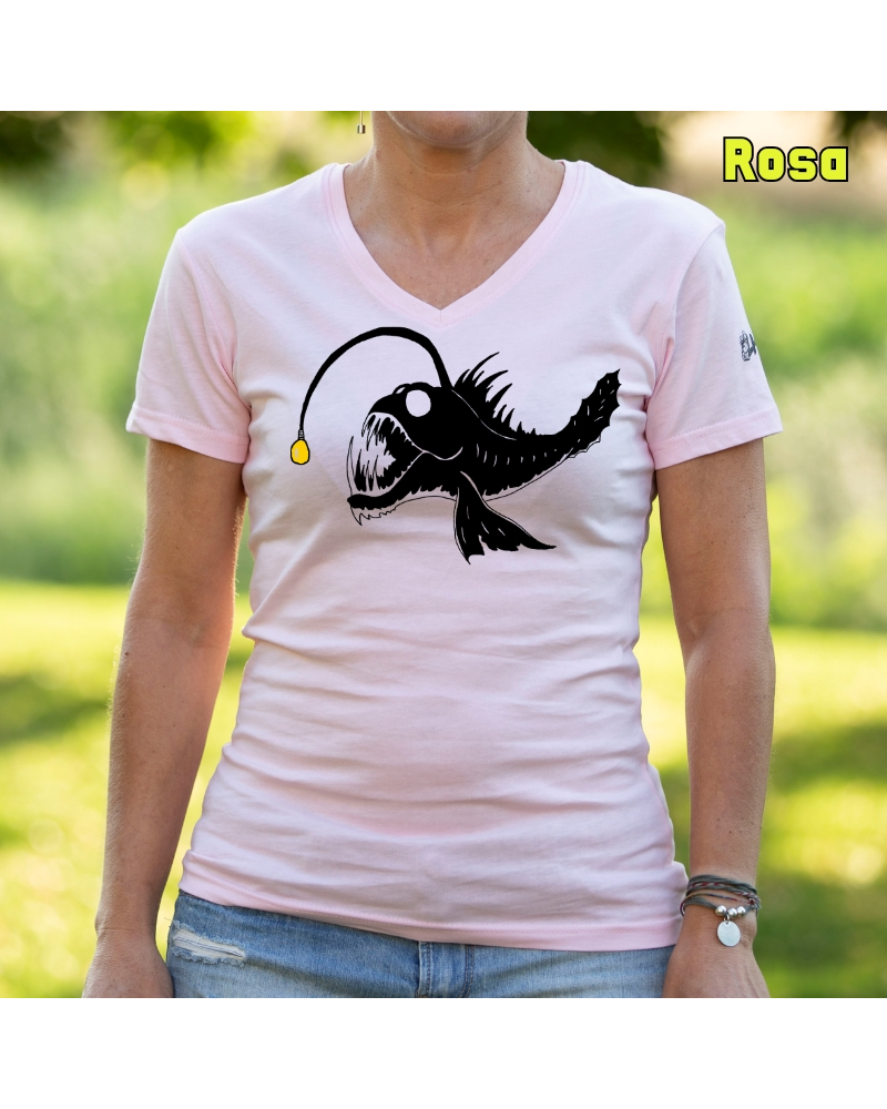Camiseta Mujer Pez Abisal - Manga Corta