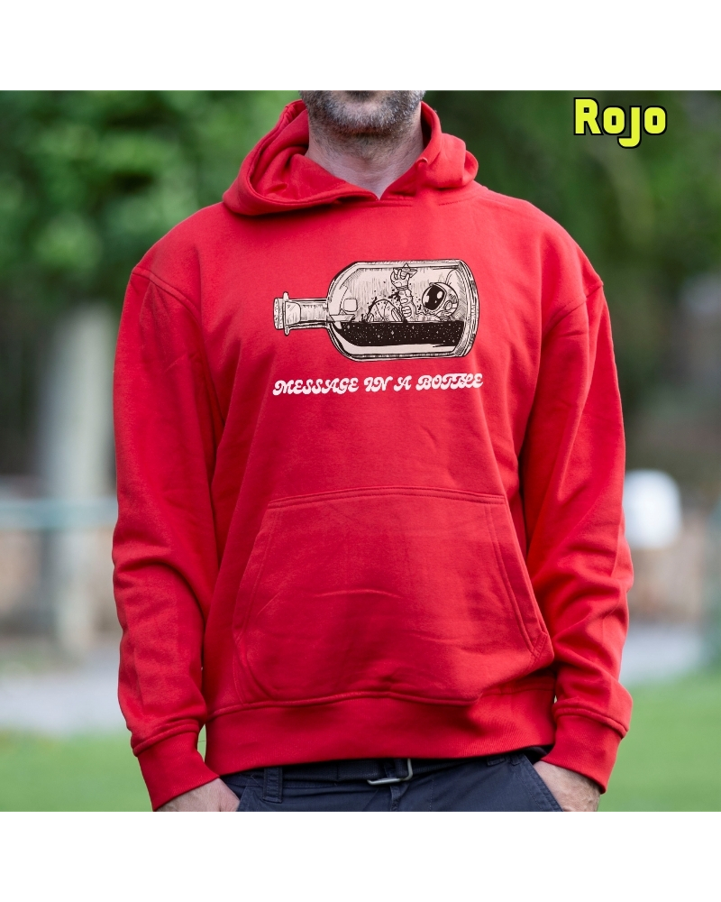 Sudadera Hombre con Capucha - Message In A Bottle