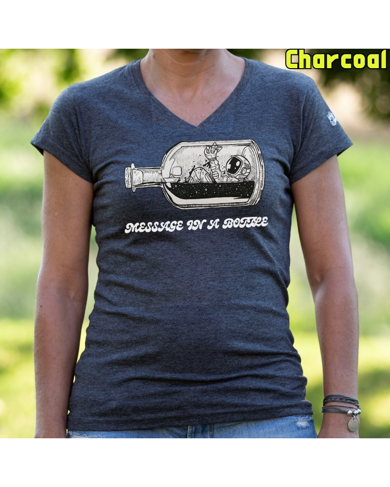 Message In A Bottle - Camiseta Mujer Manga Corta