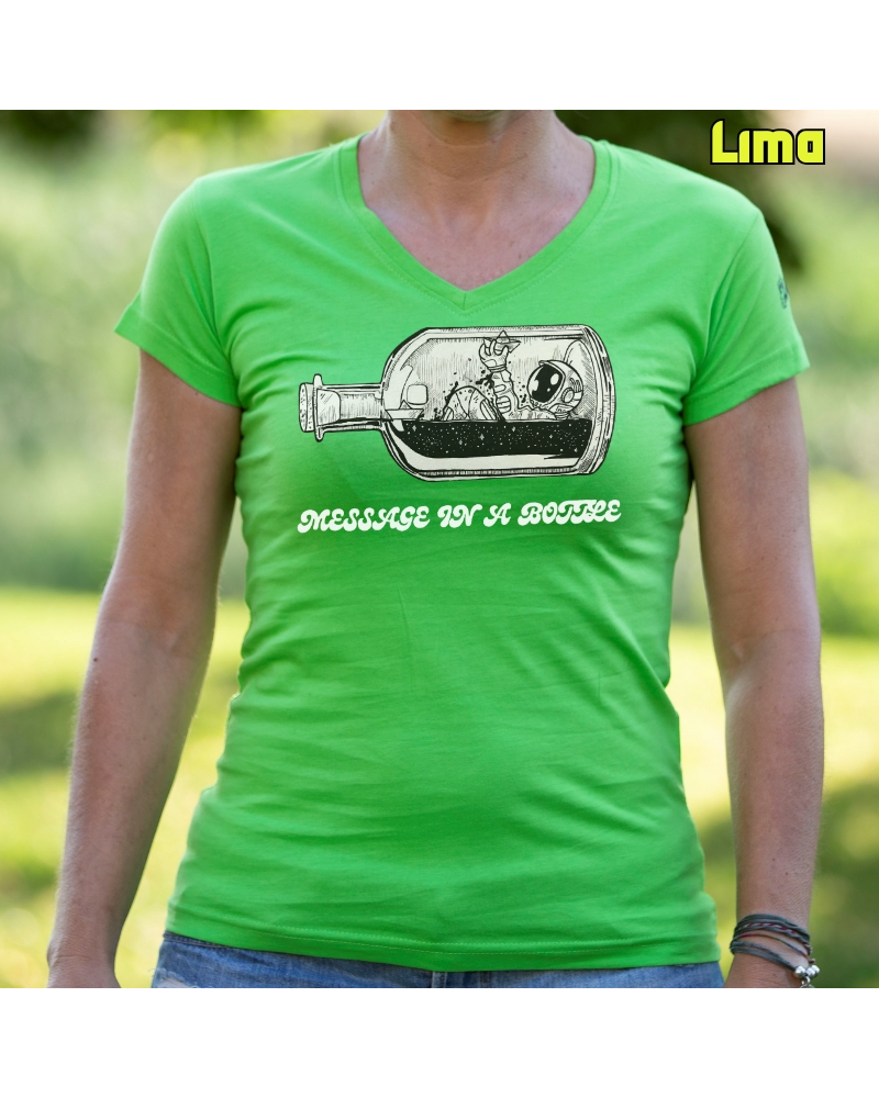 Message In A Bottle - Camiseta Mujer Manga Corta