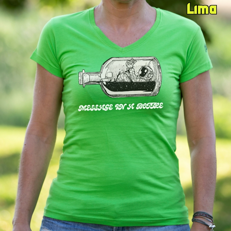 Message In A Bottle - Camiseta Mujer Manga Corta