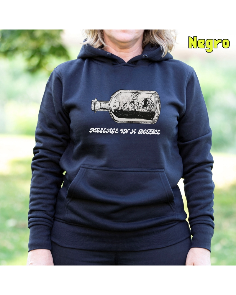 Message In A Bottle - Sudadera Mujer Con Capucha