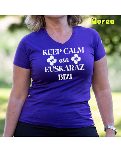 Emakumeen Kamiseta - KEEP CALM EUSKARAZ BIZI