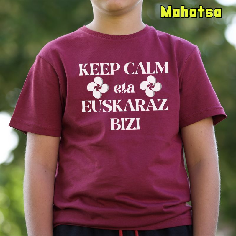 Haur Kamiseta - Keep Calm Euskaraz Bizi
