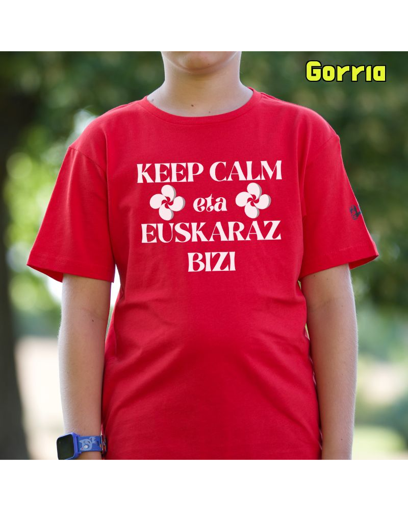 Haur Kamiseta - KEEP CALM EUSKARAZ BIZI