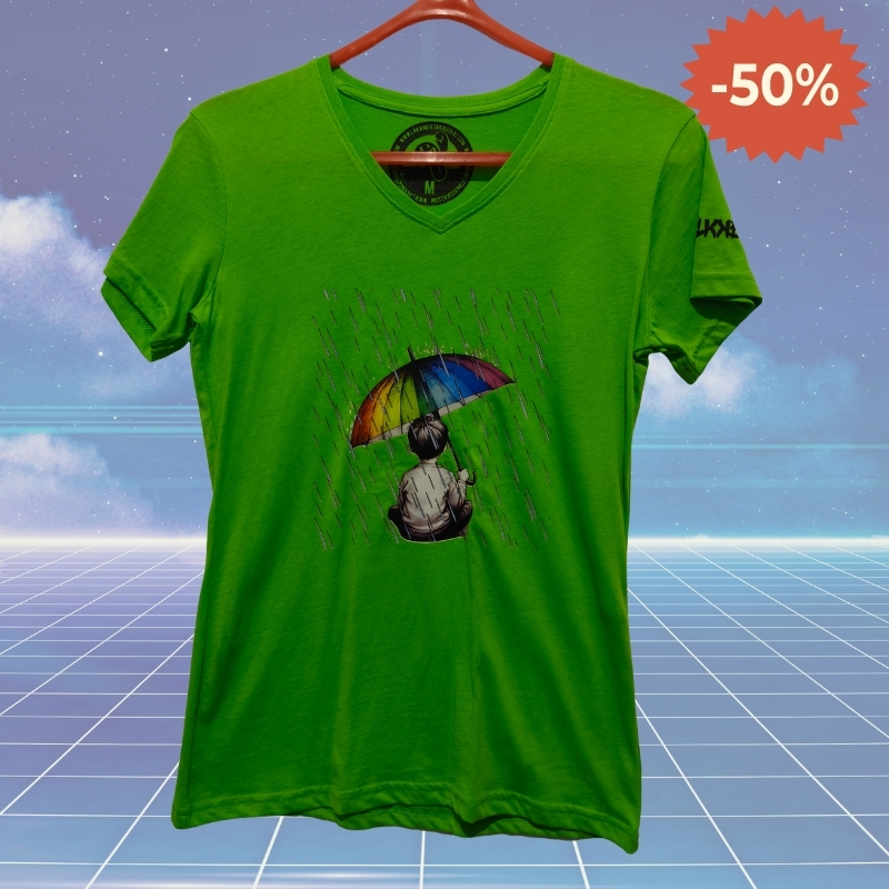 Camiseta Mujer Manga Corta BAJO LA LLUVIA