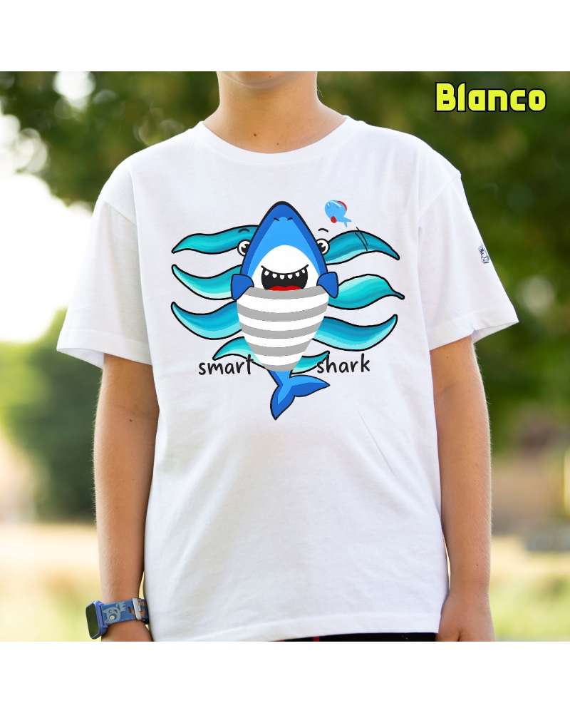 Smart Shark - Camiseta Niño Manga Corta