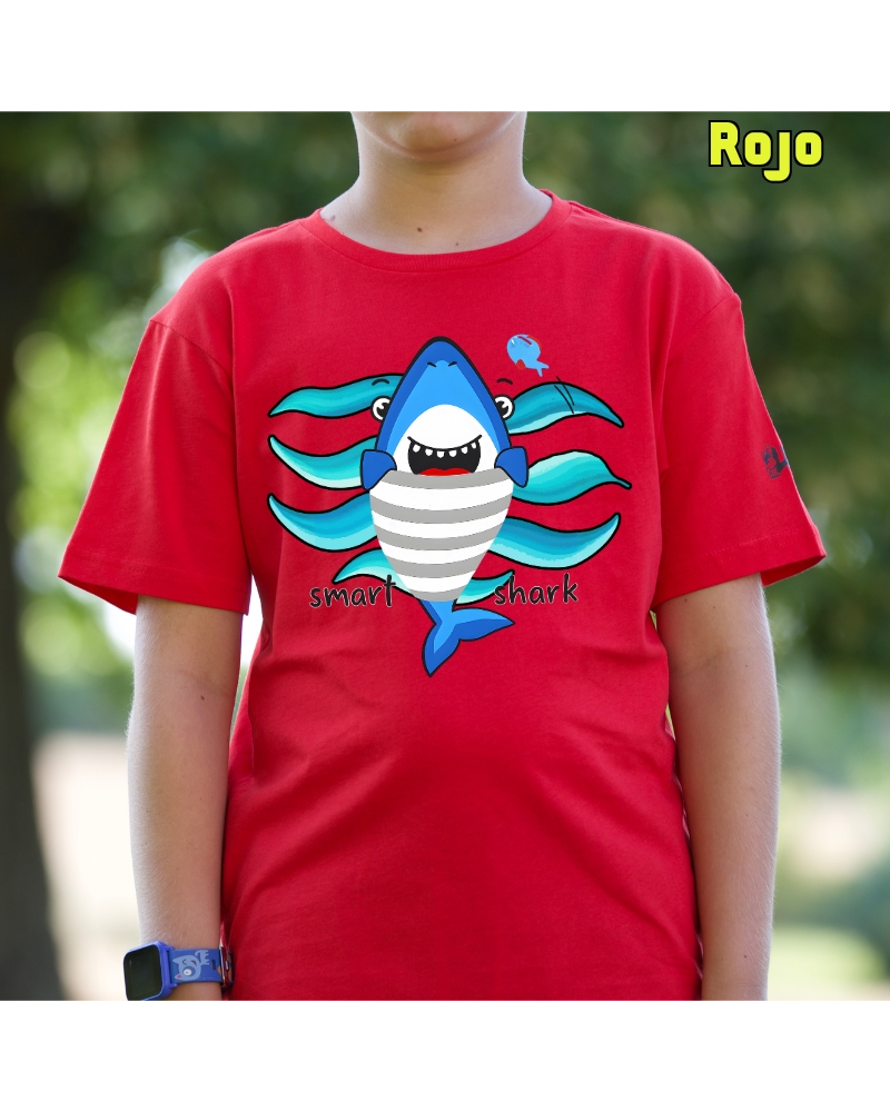 Smart Shark - Camiseta Niño Manga Corta