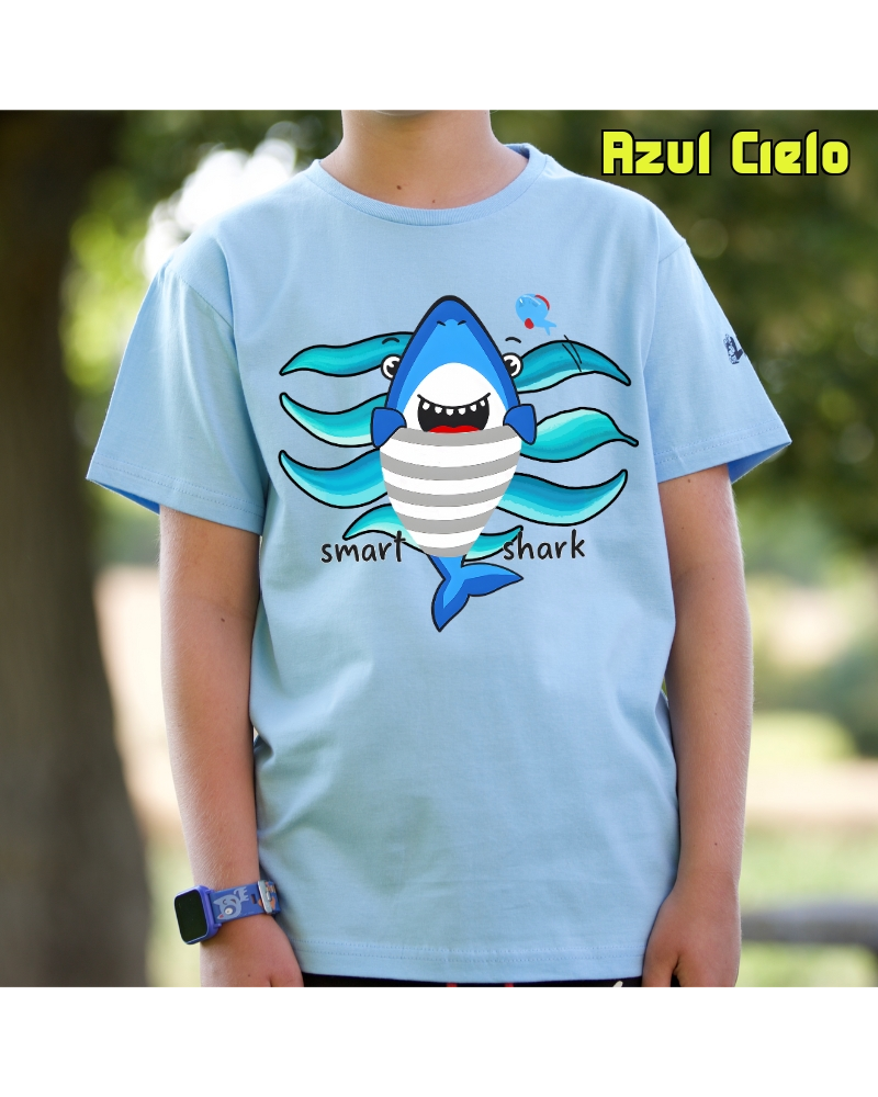 Smart Shark - Camiseta Niño Manga Corta