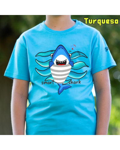 Smart Shark - Camiseta Niño Manga Corta