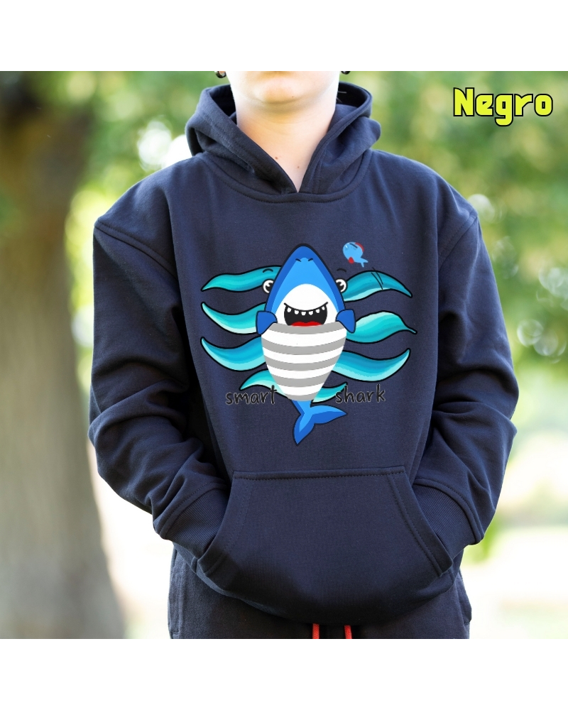 Smart Shark - Sudadera Niño Con Capucha