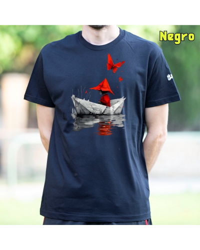 Camiseta hombre manga corta - Barquito De Papel