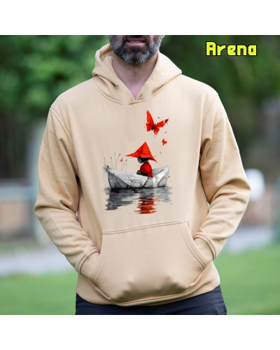Sudadera hombre con capucha Barquito De Papel