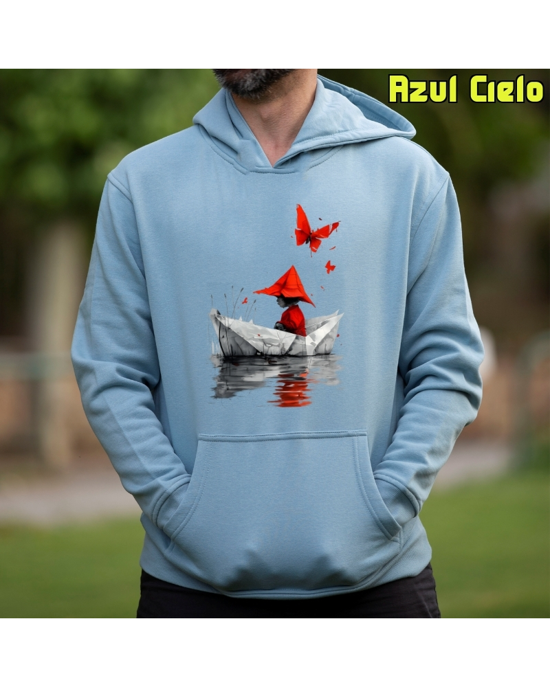 Barquito De Papel - Sudadera Hombre Con Capucha
