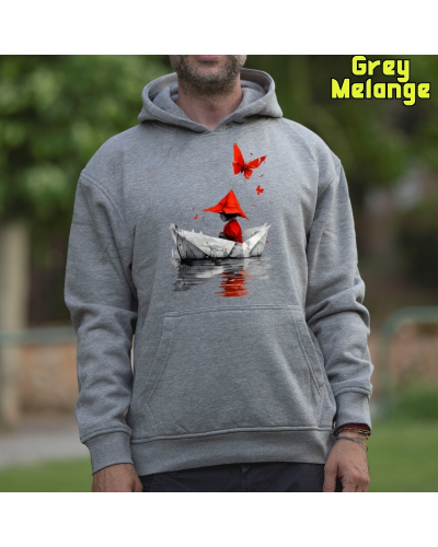 Sudadera hombre con capucha Barquito De Papel