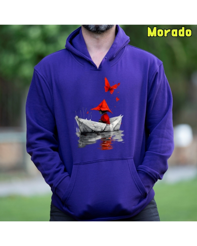 Sudadera hombre con capucha Barquito De Papel