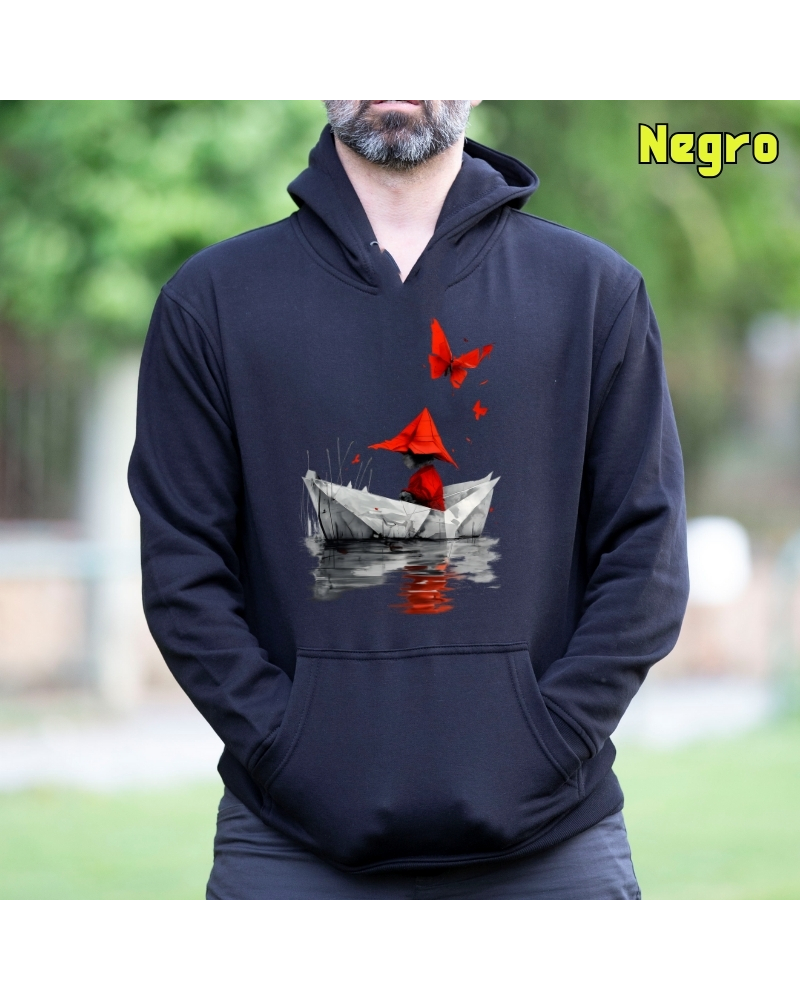 Barquito De Papel - Sudadera Hombre Con Capucha
