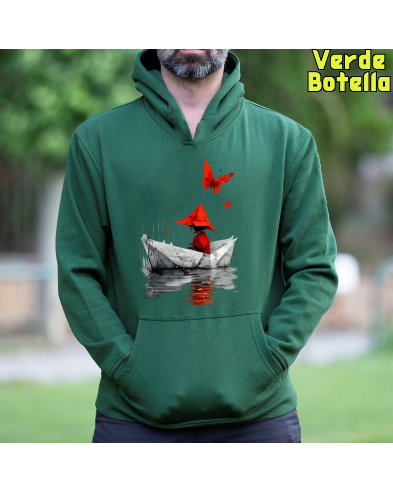 Barquito De Papel - Sudadera Hombre Con Capucha