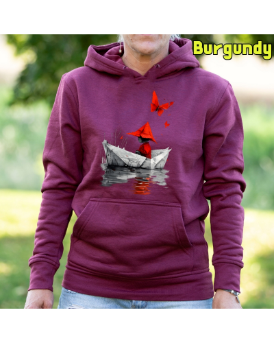 Sudadera mujer con capucha Barquito De Papel