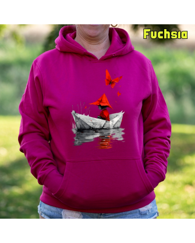 Sudadera mujer con capucha Barquito De Papel