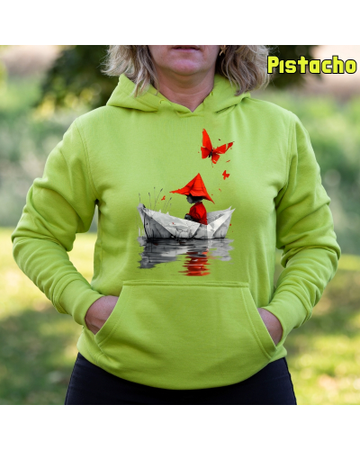 Sudadera mujer con capucha Barquito De Papel