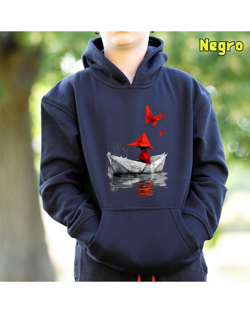 Barquito De Papel - Sudadera Niño Con Capucha