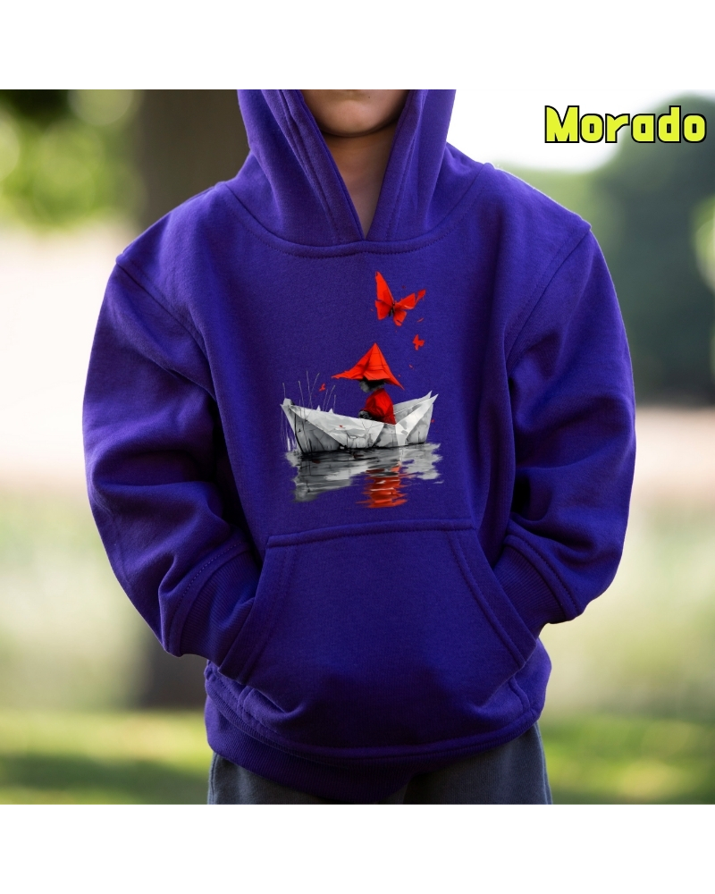 Barquito De Papel - Sudadera Niño Con Capucha