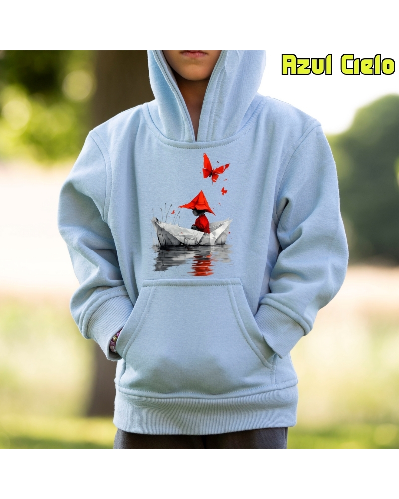 Barquito De Papel - Sudadera Niño Con Capucha