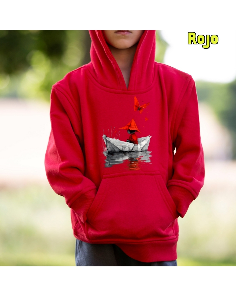 Barquito De Papel - Sudadera Niño Con Capucha