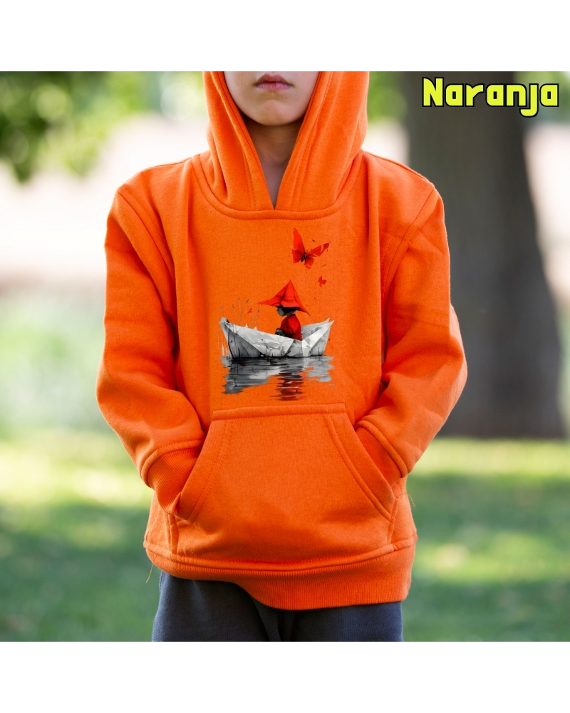 Barquito De Papel - Sudadera Niño Con Capucha