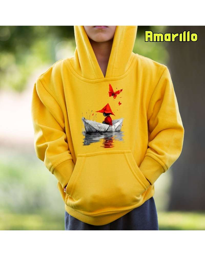 Barquito De Papel - Sudadera Niño Con Capucha