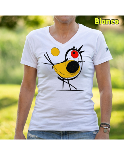 Pajarito - Camiseta Mujer Manga Corta