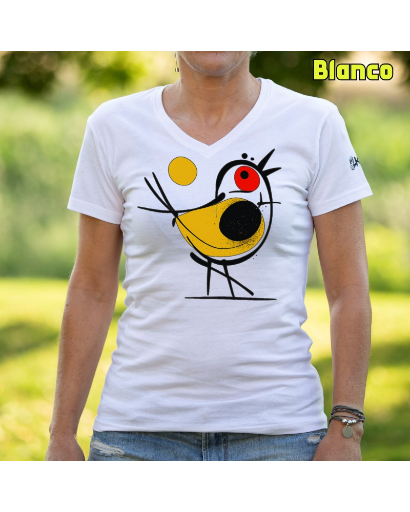 Pajarito - Camiseta Mujer Manga Corta
