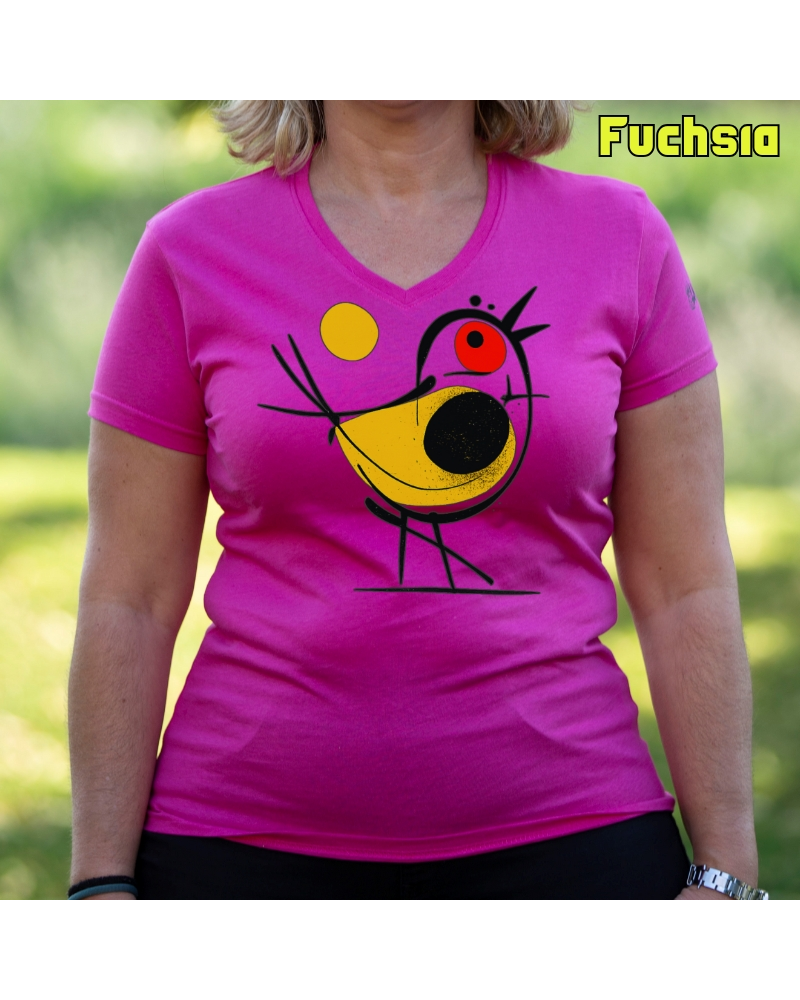 Pajarito - Camiseta Mujer Manga Corta