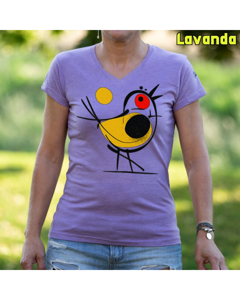 Pajarito - Camiseta Mujer Manga Corta